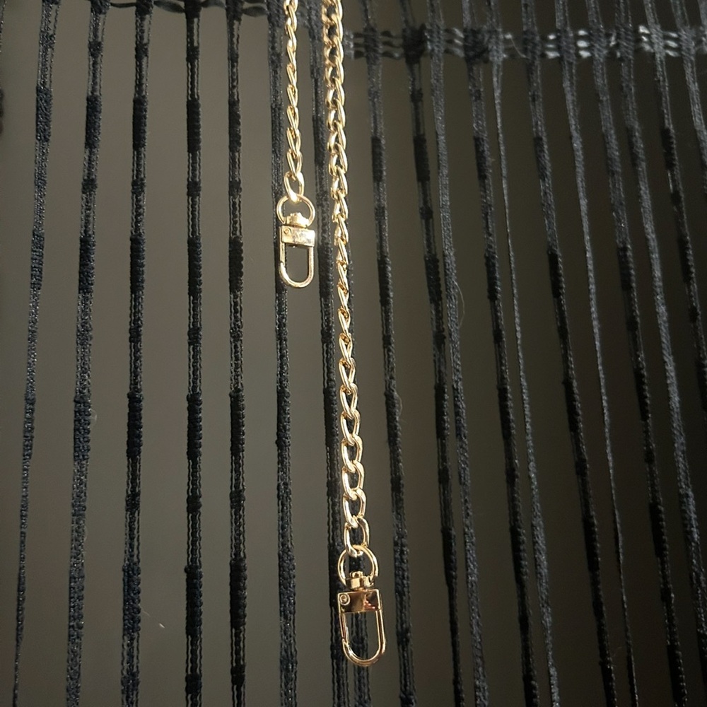 46” Rose Gold & Silver Cross Body bag Chains & 37”